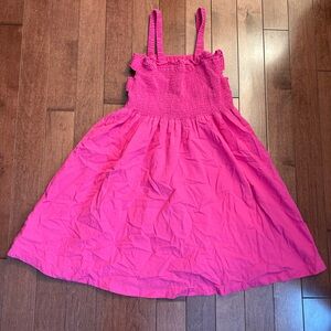 J.Nna Backless Pink Smocked Lined Dress